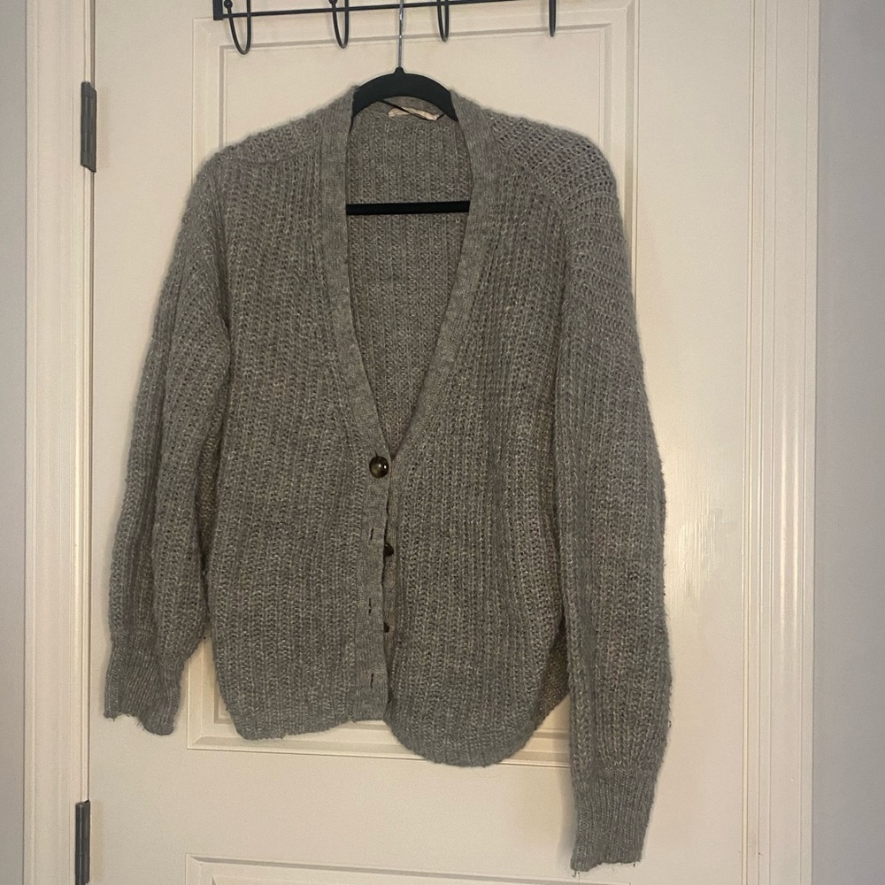 Gray Button Cardigan - Picture 2 of 4